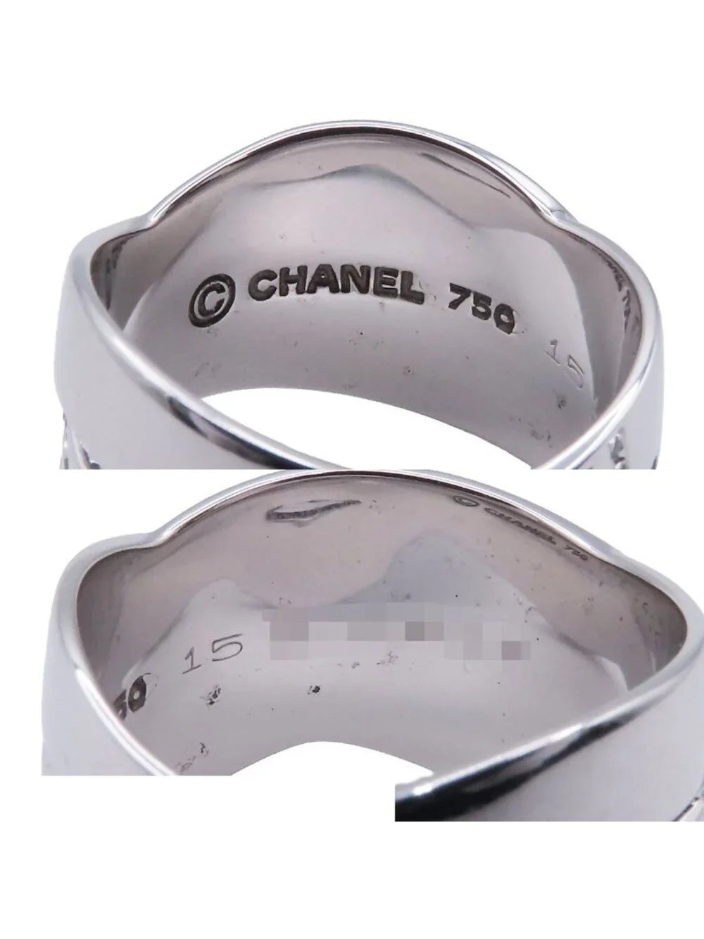Chanel Boldic White Gold 18K Diamond Ribbon Ring